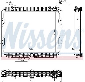 Радіатор NISSENS 627003