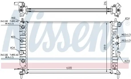 Радіатор охолоджування NISSENS 63078