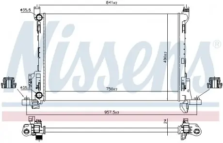Радиатор охлаждения NISSENS 630803