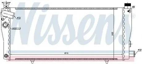 Радиатор, охлаждение двигателя NISSENS 63709
