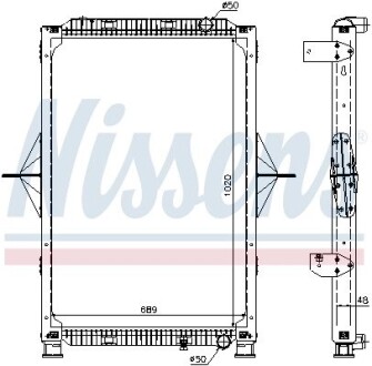 Радіатор, охолодження двигуна NISSENS 63778A