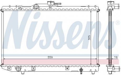 Радиатор, охлаждение двигателя NISSENS 64773