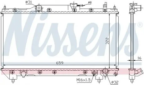 Радиатор системы охлаждения NISSENS 64783A