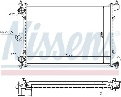 Радіатор, охолодження двигуна NISSENS 651721