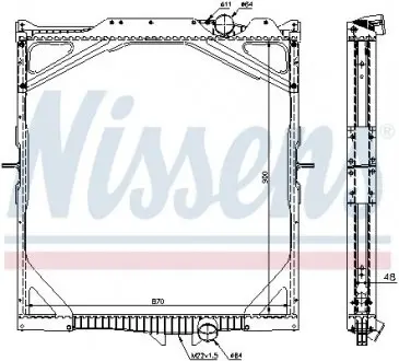 Радиатор, охлаждение двигателя NISSENS 65462A