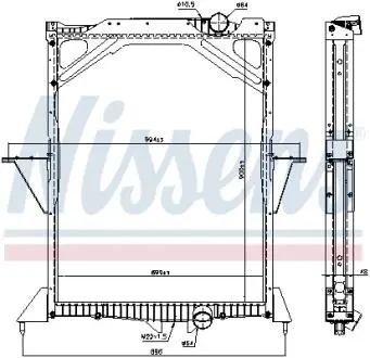 Радіатор, охолодження двигуна NISSENS 65466A