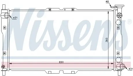 Радиатор охлаждения NISSENS 66656