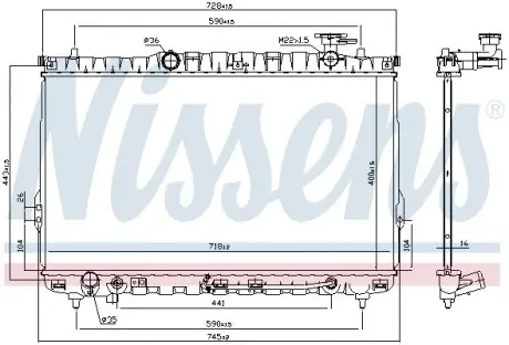 Радіатор охолоджування NISSENS 67030