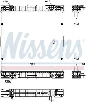 Радиатор, охлаждение двигателя NISSENS 67184