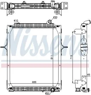 Радиатор, охлаждение двигателя NISSENS 67206