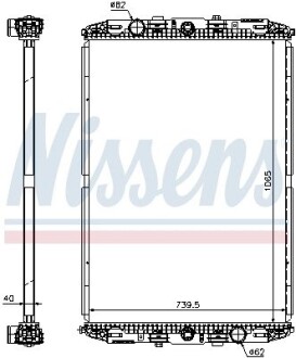 Радиатор, охлаждение двигателя NISSENS 67219