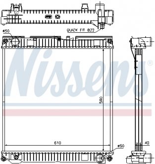 Радіатор системи охолодження, MAN TG-L (05-) NISSENS 67224A (фото 1)