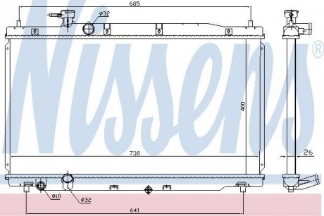 Радиатор CR-V 06- 2,0.. NISSENS 681386