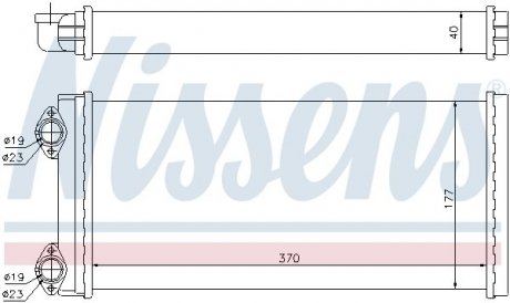 Радіатор пічки MAN L 2000 (93-) | MAN M 2000 (95-) NISSENS 71928