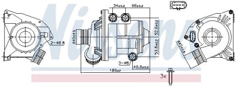 Насос охлаждающей жидкости, охлаждение двигателя NISSENS 831087