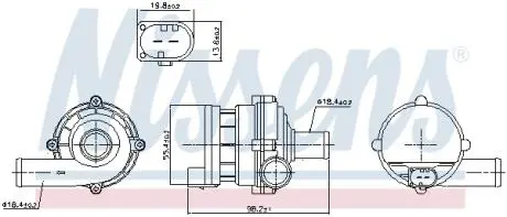 Насос системи охолодження додатковий NISSENS 832169
