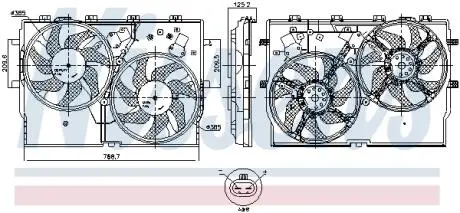 Вентилятор радіатора NISSENS 850001