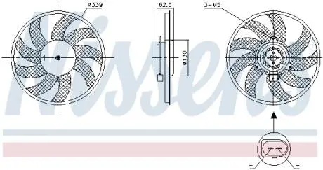 Вентилятор радіатора NISSENS 850105