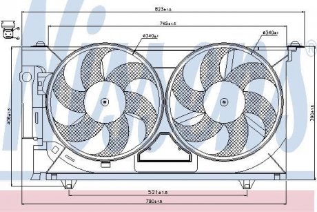 Вентилятор, охолодження двигуна NISSENS 85074 (фото 1)