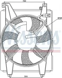 Вентилятор, конденсатор кондиционера NISSENS 85088