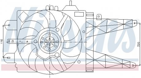Вентилятор, охолодження двигуна NISSENS 85158
