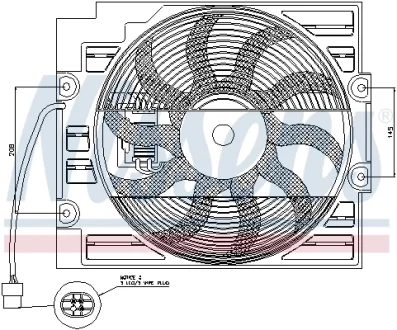 Вентилятор, конденсатор кондиционера NISSENS 85422
