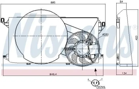 FORD Вентилятор радіатора 2.2/2.4TDCi 06- NISSENS 85825