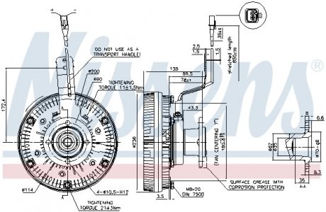 Вискозная муфта NISSENS 86079