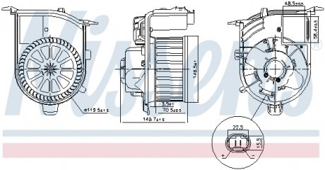 Вентилятор салона NISSENS 87449