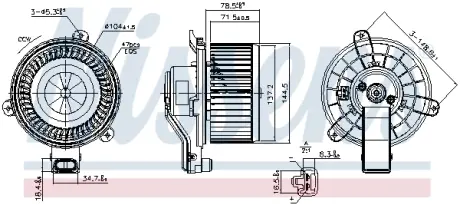 Вентилятор салона NISSENS 87585