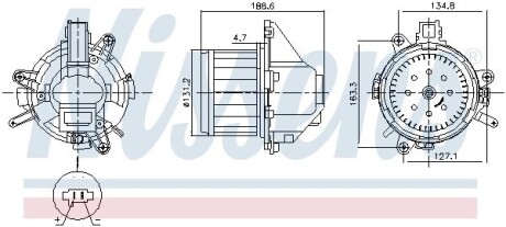 Вентилятор салона NISSENS 87596