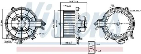 Вентилятор салону NISSENS 87616