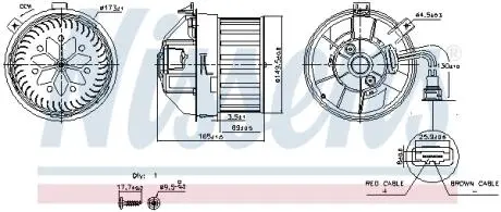 Вентилятор салону ALFA ROMEO GIULIETTA, GIULIETTA/HATCHBACK 1.4-2.0D 04.10-12.20 NISSENS 87628
