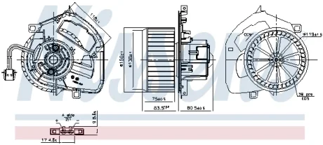 VW Вентилятор салону T6 2.0 15- NISSENS 87878