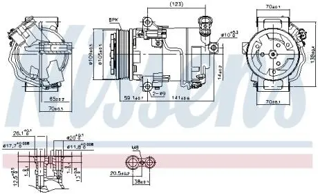 Компресор кондиціонера NISSENS 890006