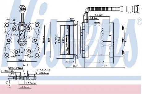 Компрессор кондиционера DAF 95 XF NISSENS 89078