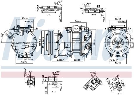 KIA Компресор кондиціонера SORENTO III 2.4 15- NISSENS 890917