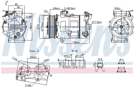 Компресор кондиціонера Renault Master III 2.3dCi 10- NISSENS 890947