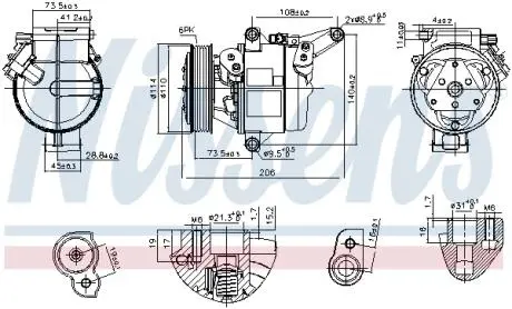Компрессор кондиционера First Fit NISSENS 890948