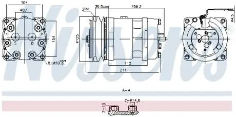Компресор кондиціонера RVI C, D, VOLVO FE II 05.12- NISSENS 891000