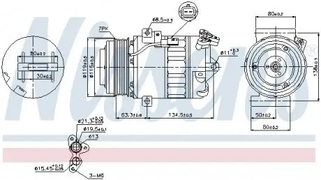 Компрессор кондиционера NISSENS 89313
