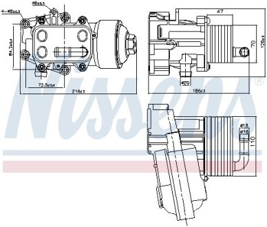 Радіатор масляний NISSENS 91315