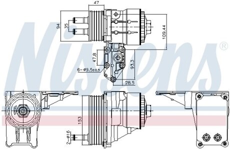 Радиатор масляный First Fit NISSENS 91328 (фото 1)