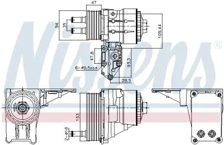 Радиатор масляный First Fit NISSENS 91328