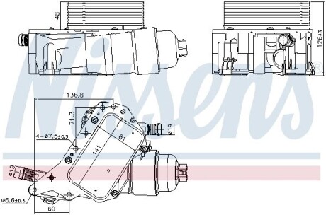 Радиатор масляный First Fit NISSENS 91339