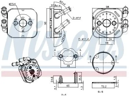 Радіатор оливний NISSENS 91583