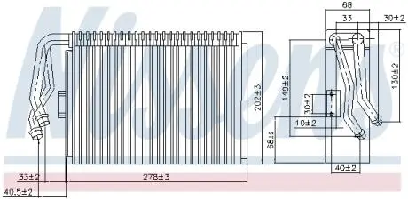 Випаровувач, кондиціонер NISSENS 92097