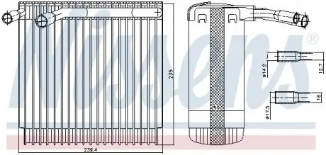 Испаритель кондиционера NISSENS 92129