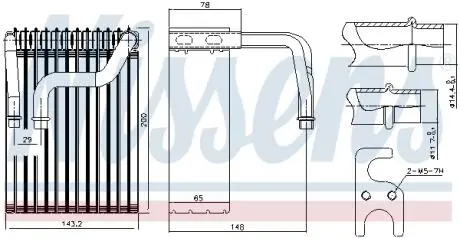 Випаровувач кондиціонера NISSENS 92237