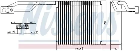 Випарник кондиціонера NISSENS 92326